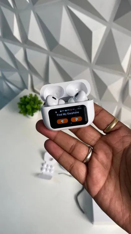 Airpods Pro 2 With LCD Touchscreen Display white