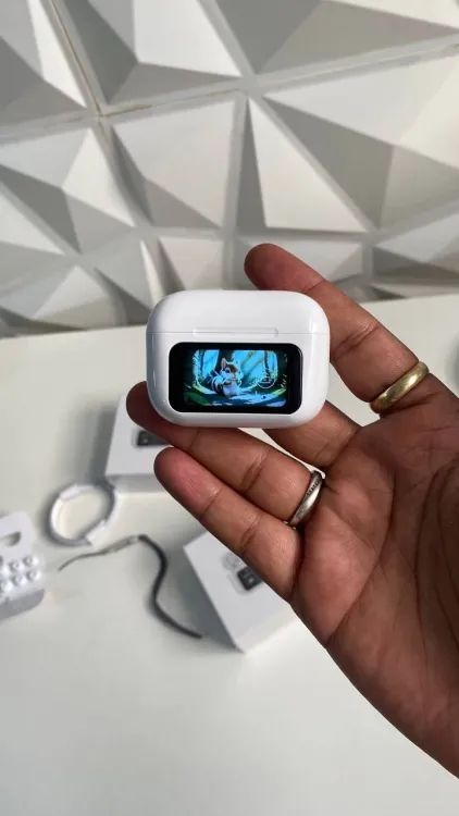 Airpods Pro 2 With LCD Touchscreen Display white